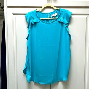 Turquoise sleeveless top